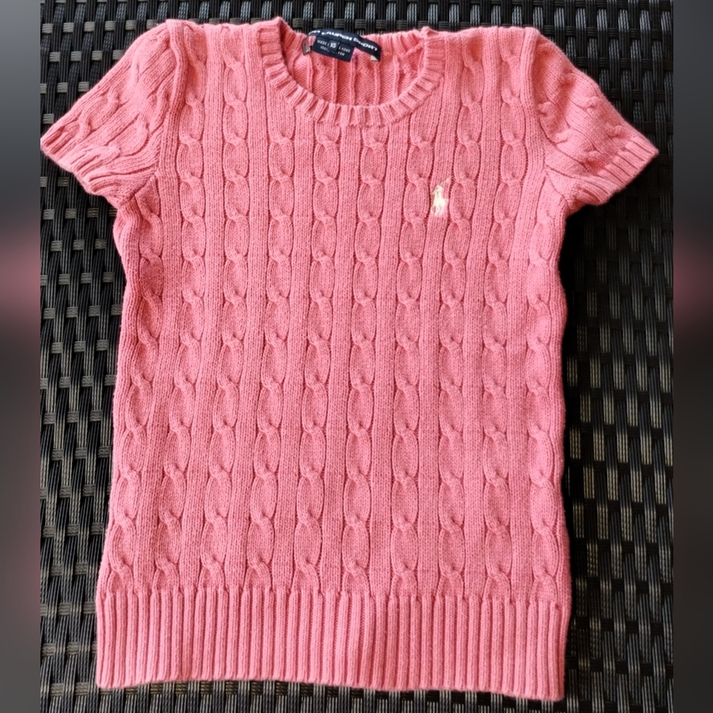 Ralph Lauren Pink Cable Knit Sweater
